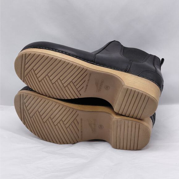 Dansko Womens Becka Oiled Pull Up Leather Chelsea Boots 39(US 8.5) Black NIB - Picture 13 of 15